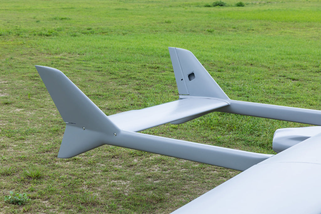 Skyeye Carbon fiber 6000mm UAV Fixed Wing Drone on grass field.