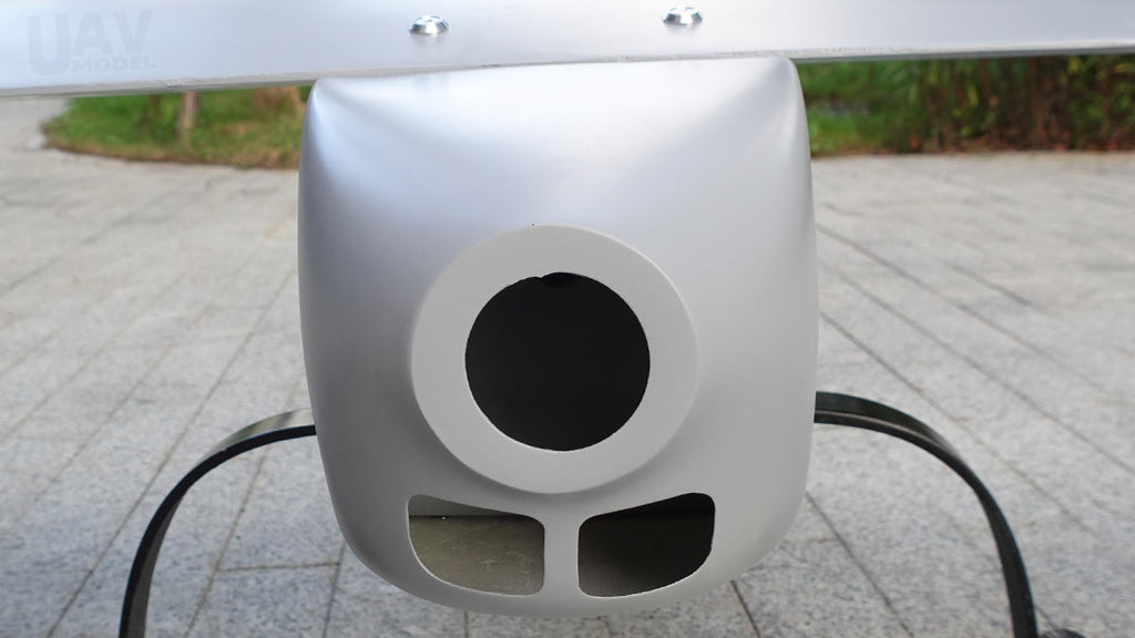 Skyeye Glass fiber 3220mm UAV Fixed Wing Drone close-up showing aerodynamically designed front fuselage.