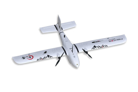 Makeflyeasy Fighter 2430mm UAV Fixed Wing Drone with EPO and carbon fiber materials, featuring parachute/skidding take-off and landing.