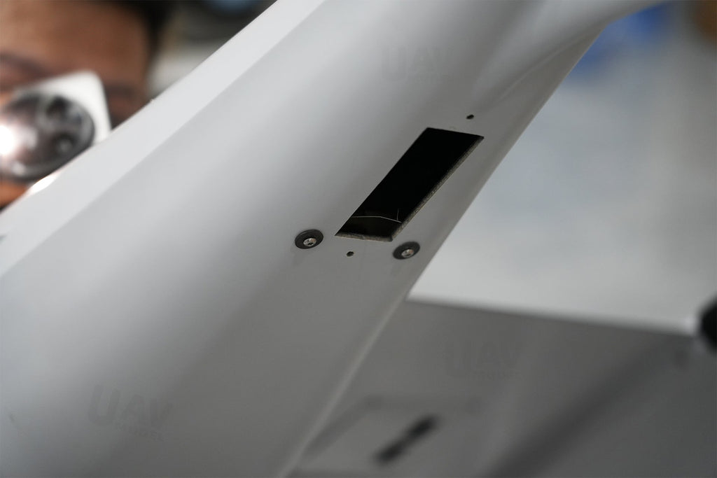 Skywalker SKY245 UAV VTOL Drone close-up inspection.