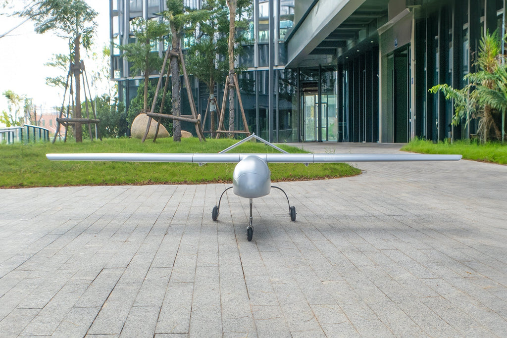 Skyeye SR260 2600mm UAV Fixed Wing Drone parked outdoors on pavement.