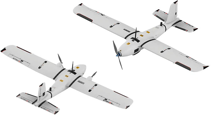 Makeflyeasy striver mini binary 2100mm UAV fixed wing drone with white EPO material design, dual motors, and advanced aerodynamic features.