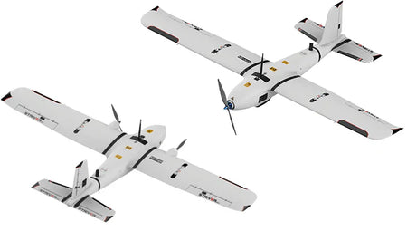 Makeflyeasy striver mini binary 2100mm UAV fixed wing drone with white EPO material design, dual motors, and advanced aerodynamic features.