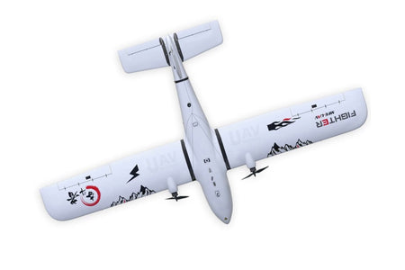 Makeflyeasy Fighter 2430mm UAV fixed wing drone with parachute and skidding takeoff, EPO and carbon fiber, 250km range.