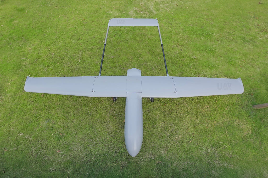 Skyeye Carbon Fiber 3600mm UAV Fixed Wing Drone on grass.