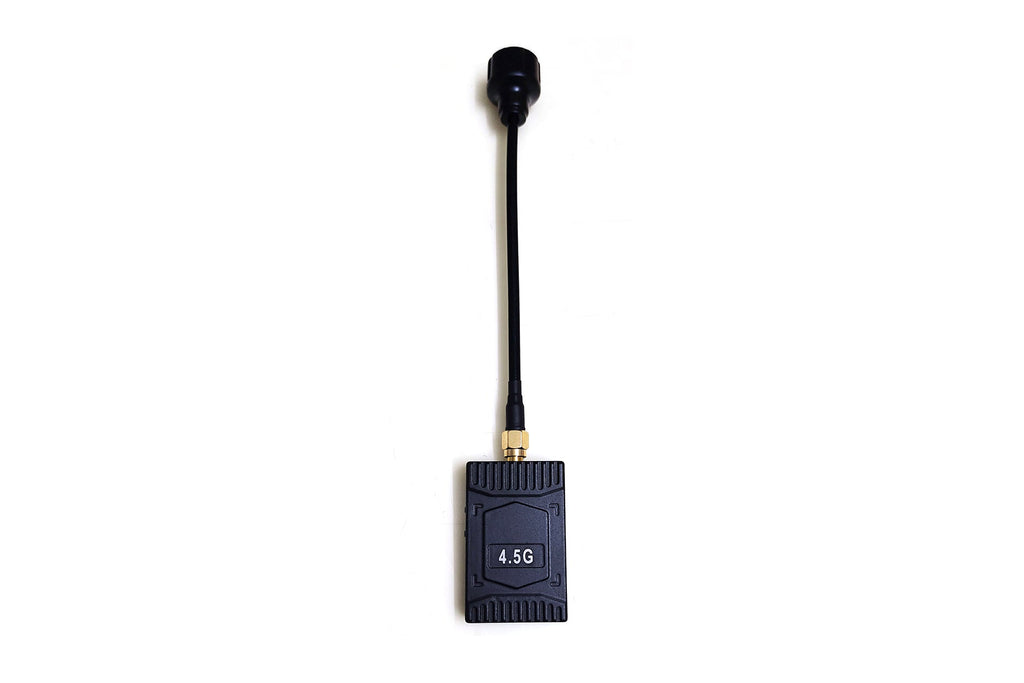 4.5Ghz long range video transmitter with black antenna.
