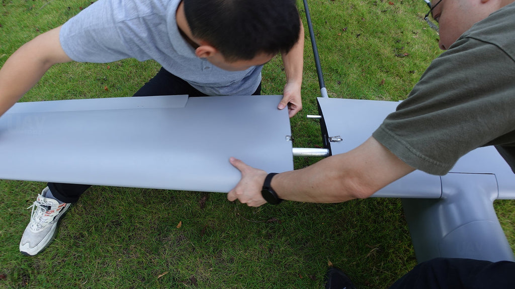 Assembling Skyeye Glass Fiber 3220mm UAV Fixed Wing Drone.