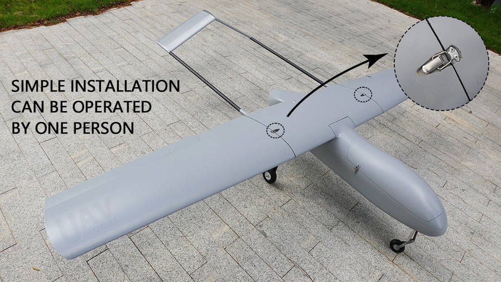 Skyeye Glass fiber 3220mm UAV Fixed Wing Drone with simple installation feature.