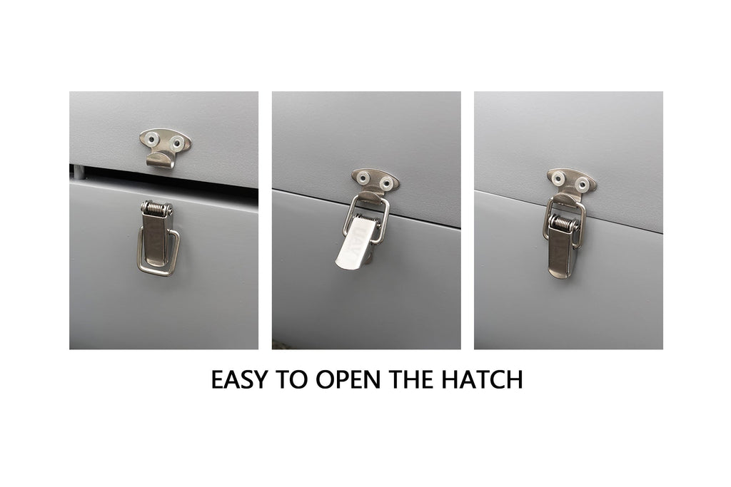 Hatch opening mechanism on Skyeye SR260 2600mm UAV fixed wing drones.
