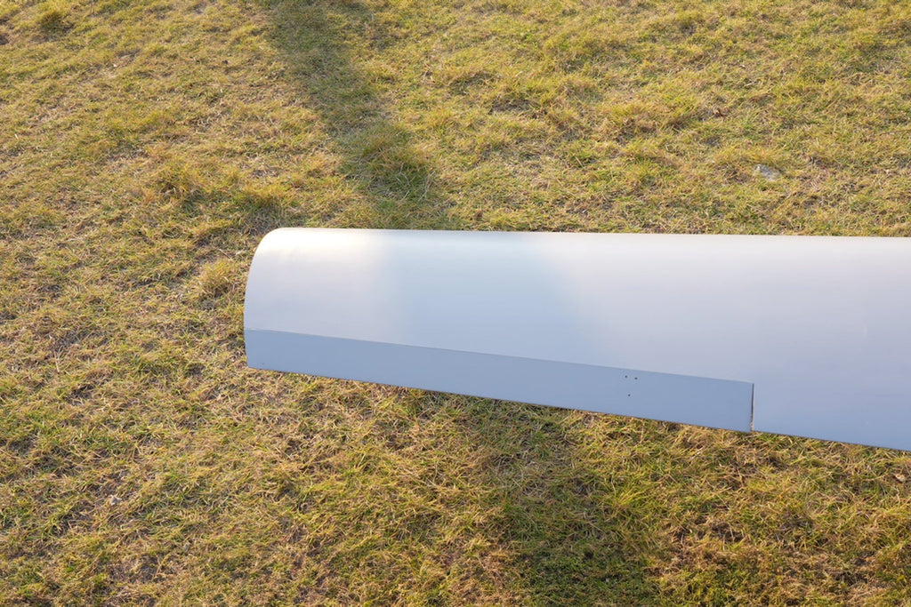 Skyeye SR260 2600mm UAV fixed wing drone wing segment displayed on grass field.