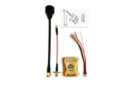 4.5Ghz long range video transmitter kit with antenna, cables, and user manual.