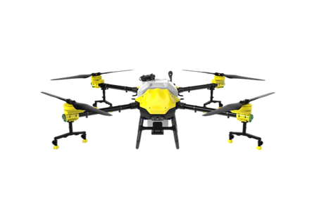 H40X Agricultural drone for crop spraying with high-pressure nozzles.