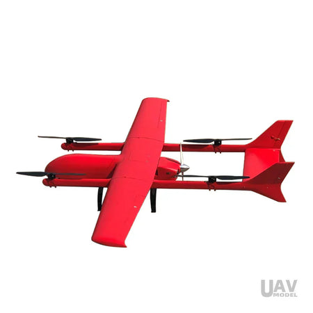 Skyeye Wingspan 6000MM VTOL UAV Industrial Drone featuring a large red design with full carbon fiber airframe, optimized for heavy payload and long endurance.