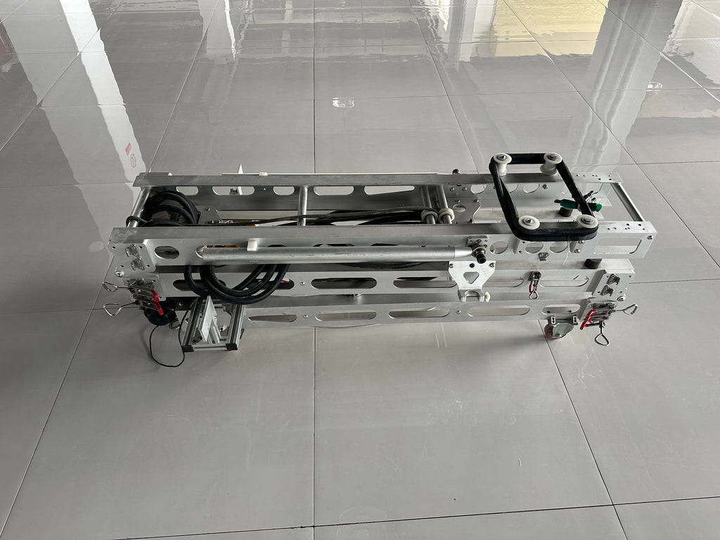 SKYEYE 2000MM Catapult Ejection Rack for professional use, folded on a tiled floor.