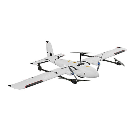 Makeflyeasy Striver mini VTOL UAV drone with 2100mm wingspan in flight position.