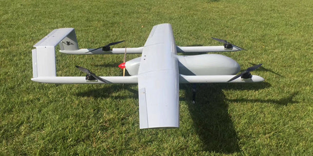 Skyeye SVH360 3600mm carbon fiber UAV VTOL drone on grass field.