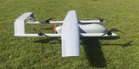 Skyeye SVH360 3600mm carbon fiber UAV VTOL drone on grass field.