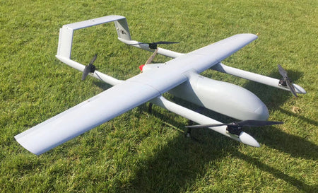 Skyeye SVH360 3600mm Full Carbon Fiber UAV VTOL Drone on grass field.