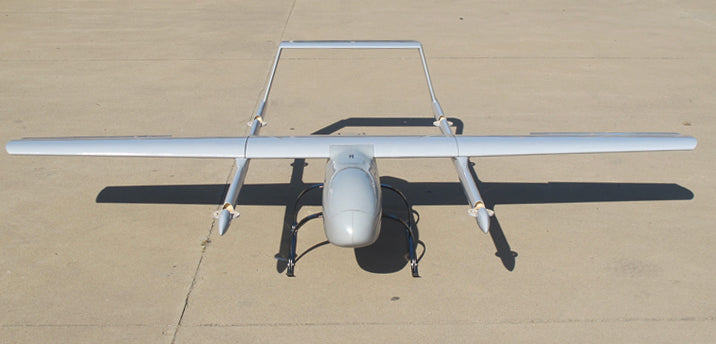 Skyeye SVH360 3600mm carbon fiber UAV VTOL drone on runway.