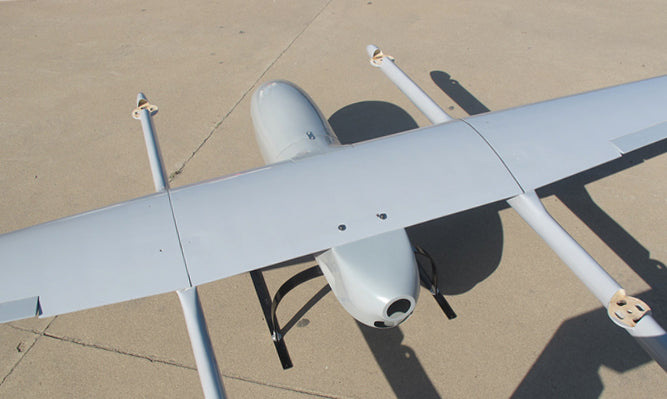 Skyeye SVH360 3600mm full carbon fiber UAV VTOL drone on ground, showcasing advanced design.