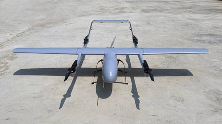 Skyeye 2930mm SV293 Plus UAV VTOL Drone on concrete ground, showcasing its vertical take-off and landing capability for industrial use.