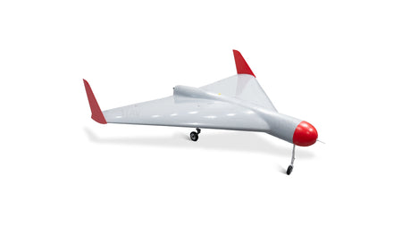 Skyeye Mosquito SM200G Delta Wing Drone with red accents, showcasing a sleek design.
