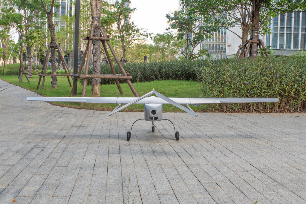 Skyeye SR260 2600mm UAV Fixed Wing Drone displayed outdoors on paved path.